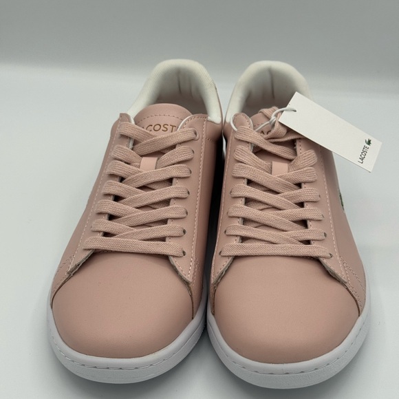 Lacoste Women’s Pink Lace-Up Sneakers – Size 7 US / 38 EU – New with Tags - Picture 1 of 6
